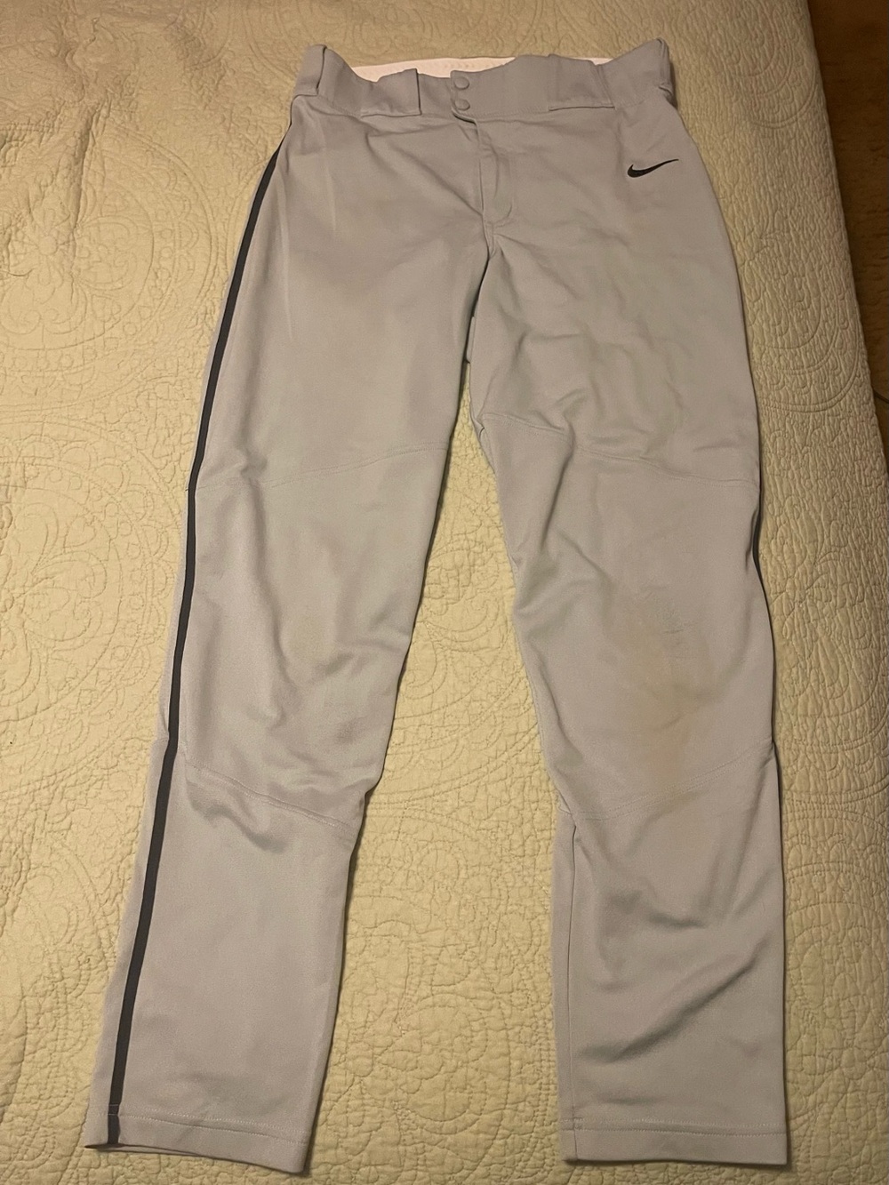 Nike Vapor Elite Baseball Softball Pants Size Medium Gray Men’s Sport